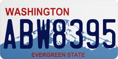 WA license plate ABW8395