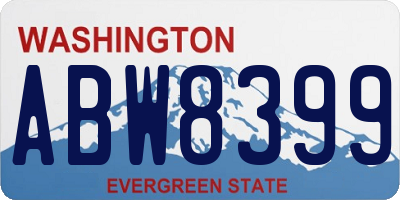 WA license plate ABW8399