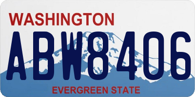 WA license plate ABW8406