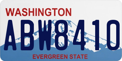 WA license plate ABW8410