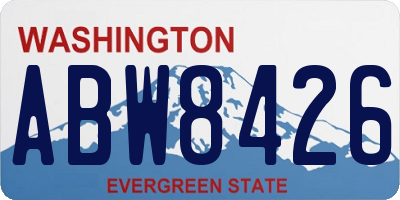 WA license plate ABW8426