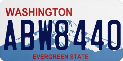 WA license plate ABW8440
