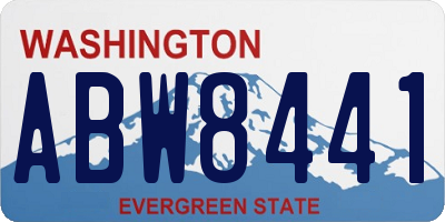 WA license plate ABW8441