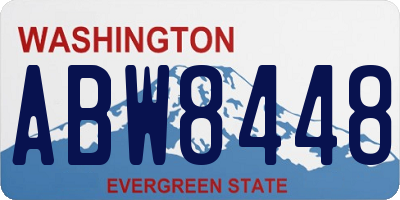 WA license plate ABW8448