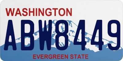 WA license plate ABW8449