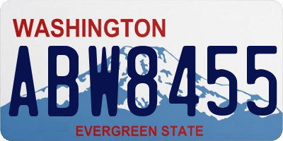 WA license plate ABW8455