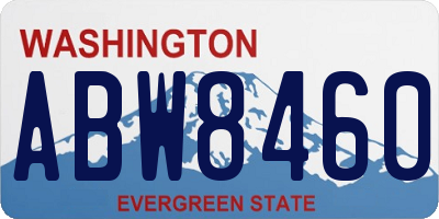 WA license plate ABW8460