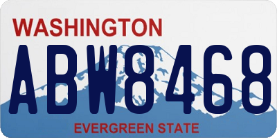 WA license plate ABW8468
