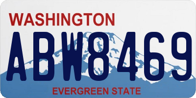 WA license plate ABW8469