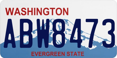 WA license plate ABW8473