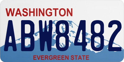 WA license plate ABW8482