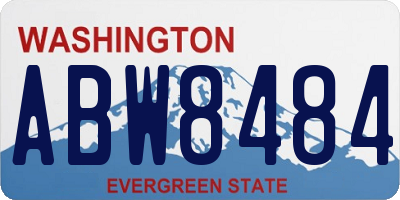 WA license plate ABW8484
