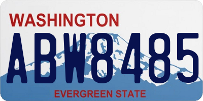 WA license plate ABW8485