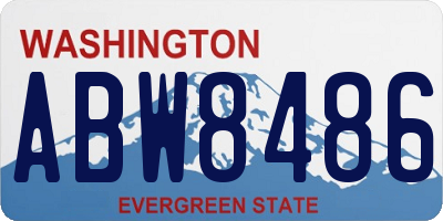 WA license plate ABW8486