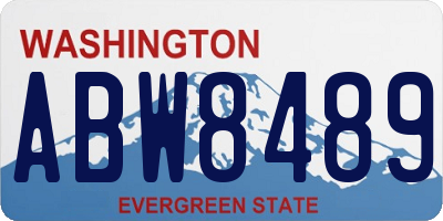 WA license plate ABW8489