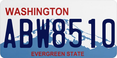 WA license plate ABW8510