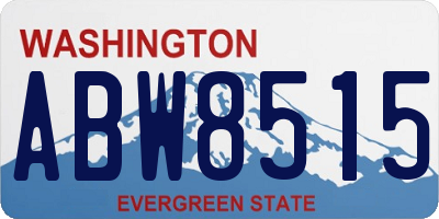 WA license plate ABW8515