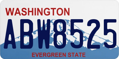 WA license plate ABW8525