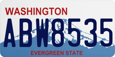 WA license plate ABW8535