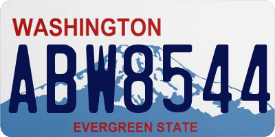 WA license plate ABW8544