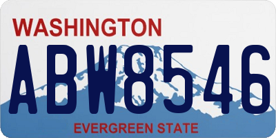 WA license plate ABW8546