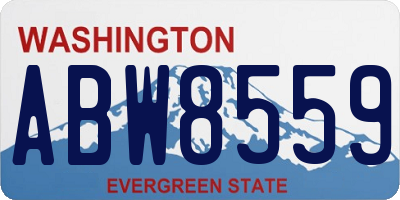 WA license plate ABW8559