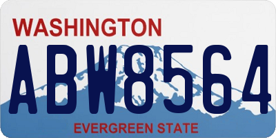 WA license plate ABW8564