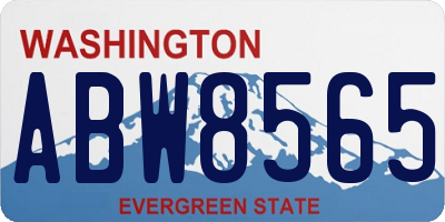 WA license plate ABW8565