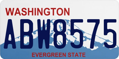 WA license plate ABW8575