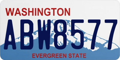 WA license plate ABW8577