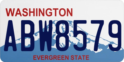 WA license plate ABW8579