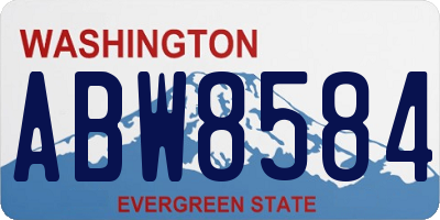 WA license plate ABW8584