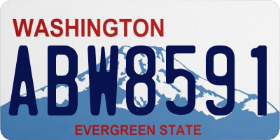 WA license plate ABW8591