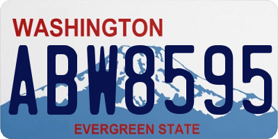 WA license plate ABW8595