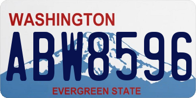 WA license plate ABW8596