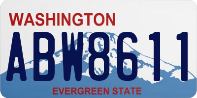 WA license plate ABW8611