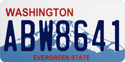 WA license plate ABW8641