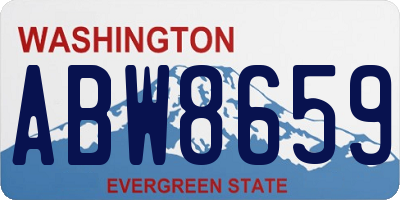 WA license plate ABW8659