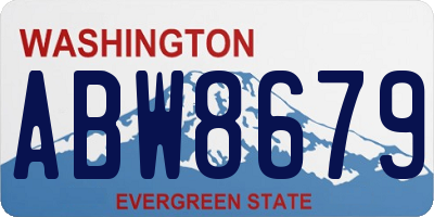 WA license plate ABW8679