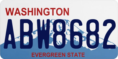 WA license plate ABW8682