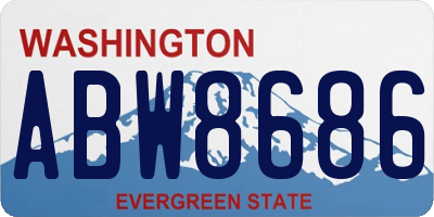 WA license plate ABW8686
