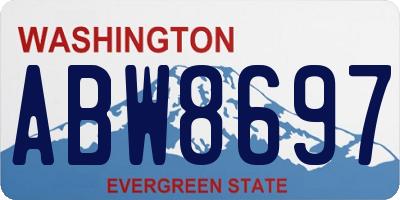 WA license plate ABW8697