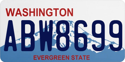WA license plate ABW8699