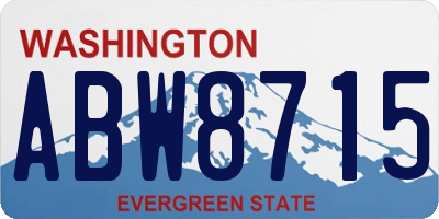 WA license plate ABW8715