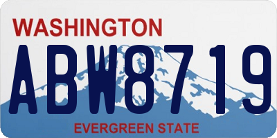 WA license plate ABW8719