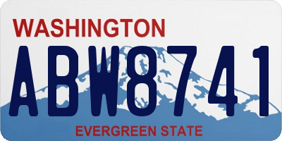 WA license plate ABW8741