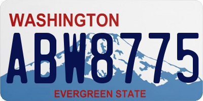 WA license plate ABW8775