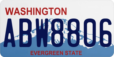 WA license plate ABW8806
