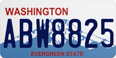 WA license plate ABW8825