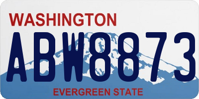 WA license plate ABW8873